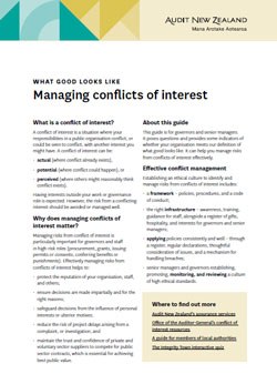 Managing conflicts of interest cover