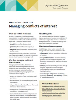 Managing conflicts of interest cover