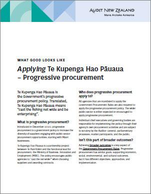 PDF of Applying Te Kupenga Hao Pāuaua – Progressive procurement