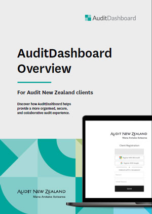 Image of cover page of AuditDahsboard overview